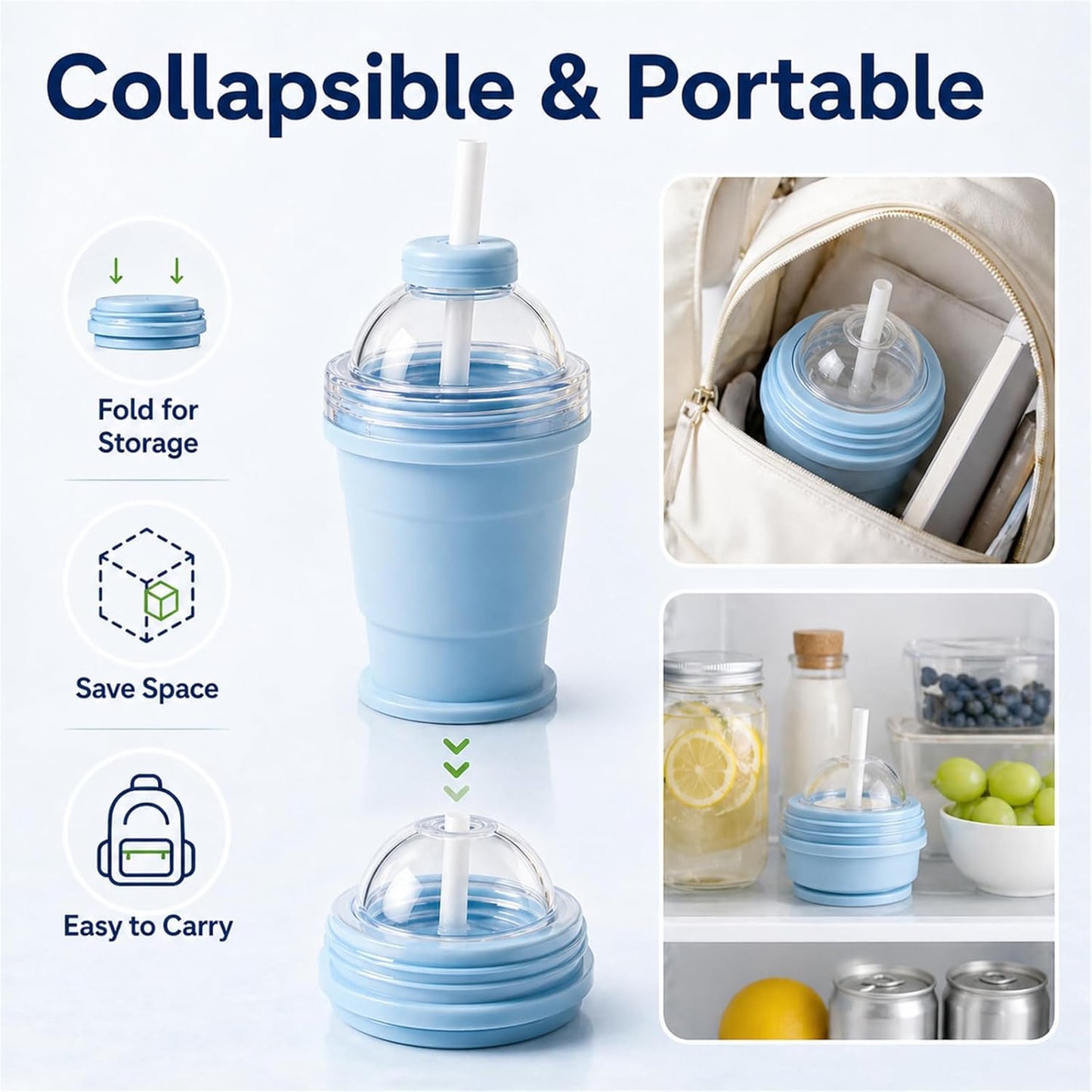 2-In-1 Collapsible Ice Ball Cup