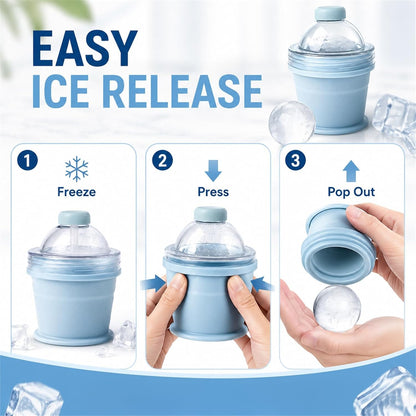 2-In-1 Collapsible Ice Ball Cup