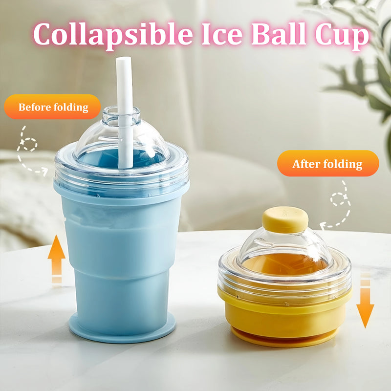 2-in-1 Collapsible Ice Ball Cup Tumbler - Image 1