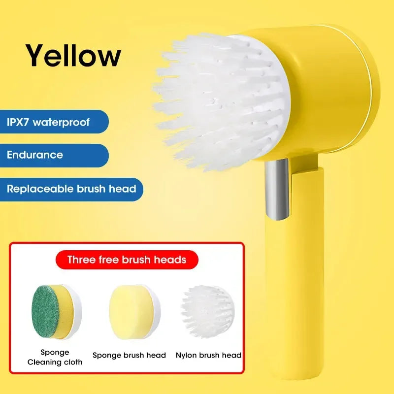 Multi-Functional Electric Cleaning Brush for Kitchen and Bathroom - Wireless Handheld Power Scrubber for Dishes, Pots, and Pans